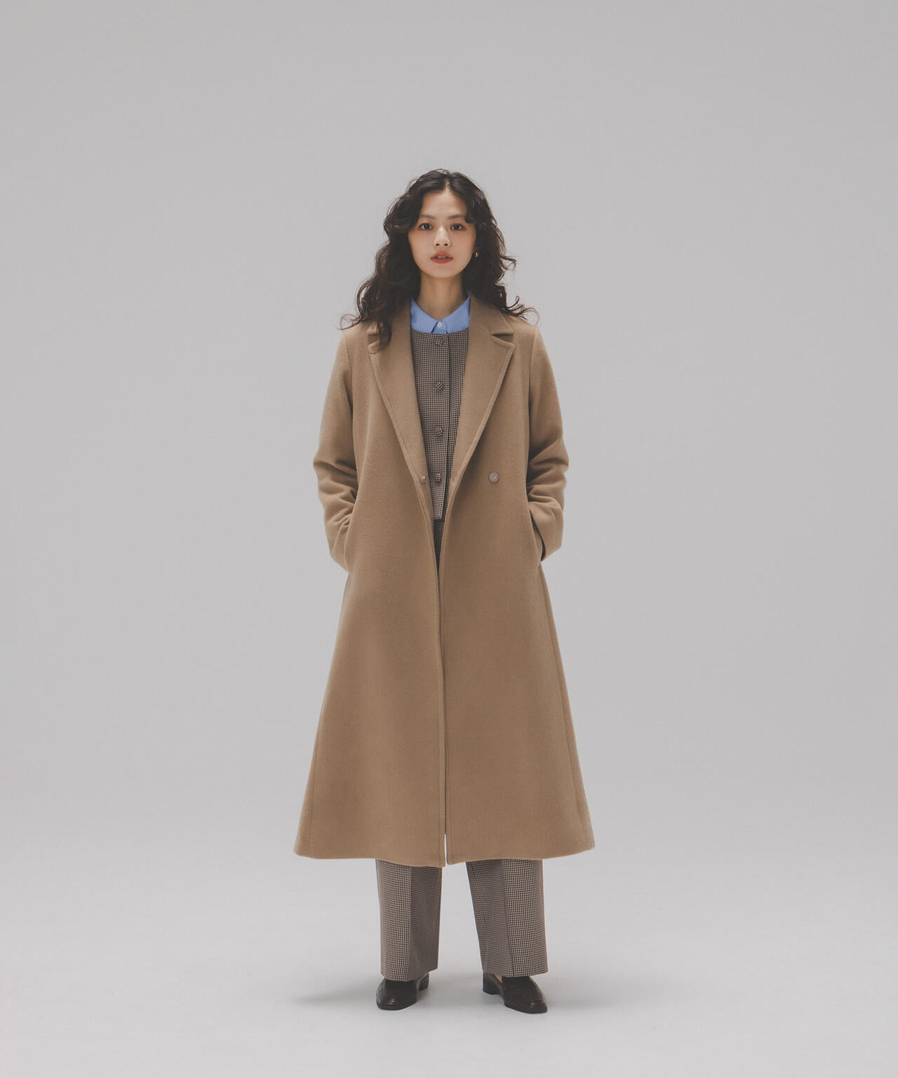 テーラーベルテッドロングコート