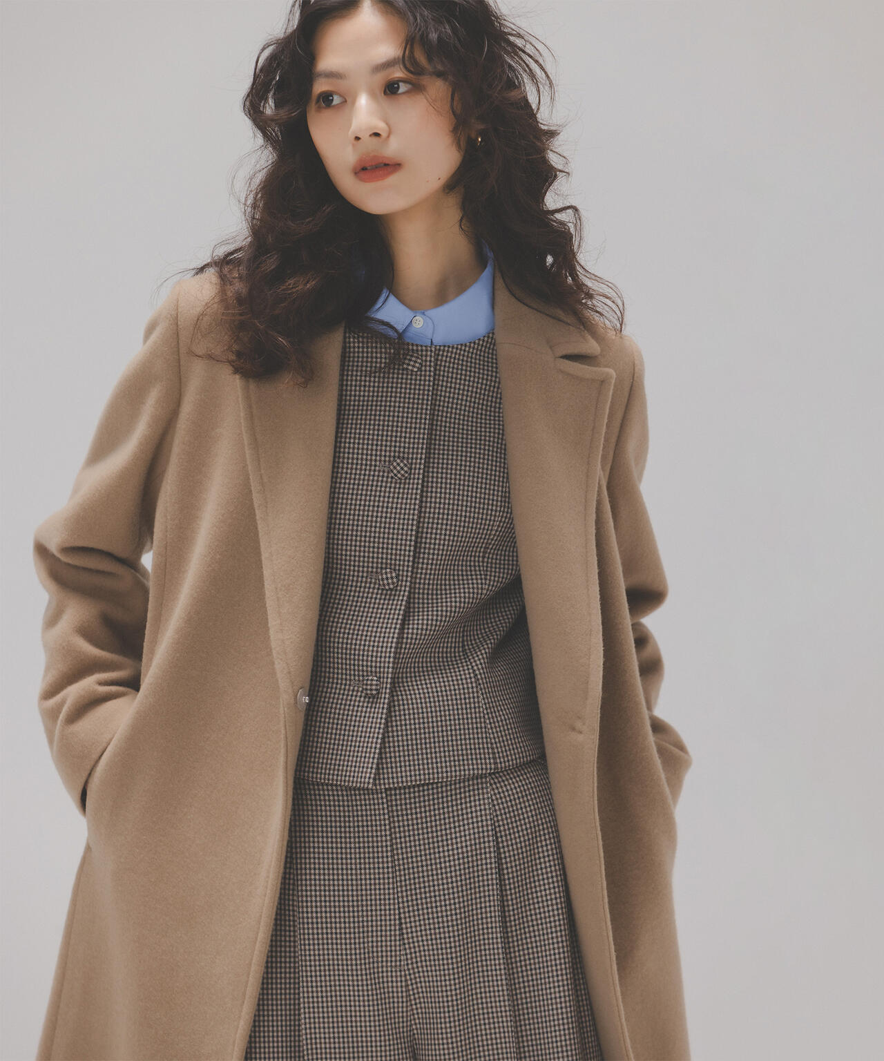 テーラーベルテッドロングコート