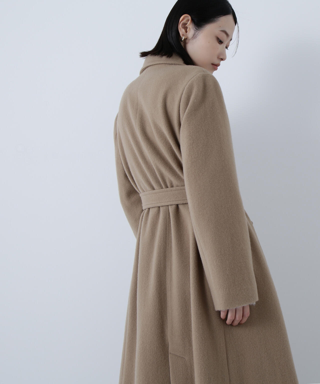テーラーベルテッドロングコート