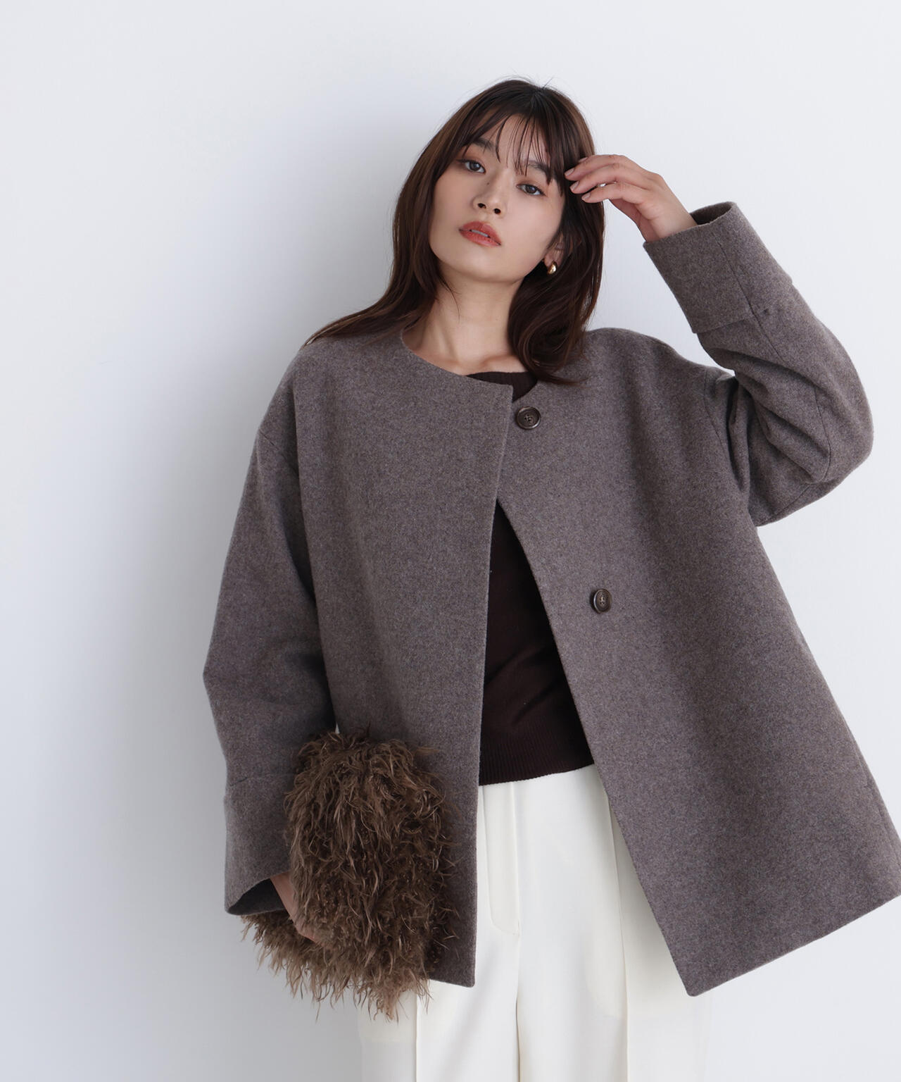 【sweet12月号掲載】【ちょうど、いい服】毎日に“ちょうどいい”カシミヤ混コート