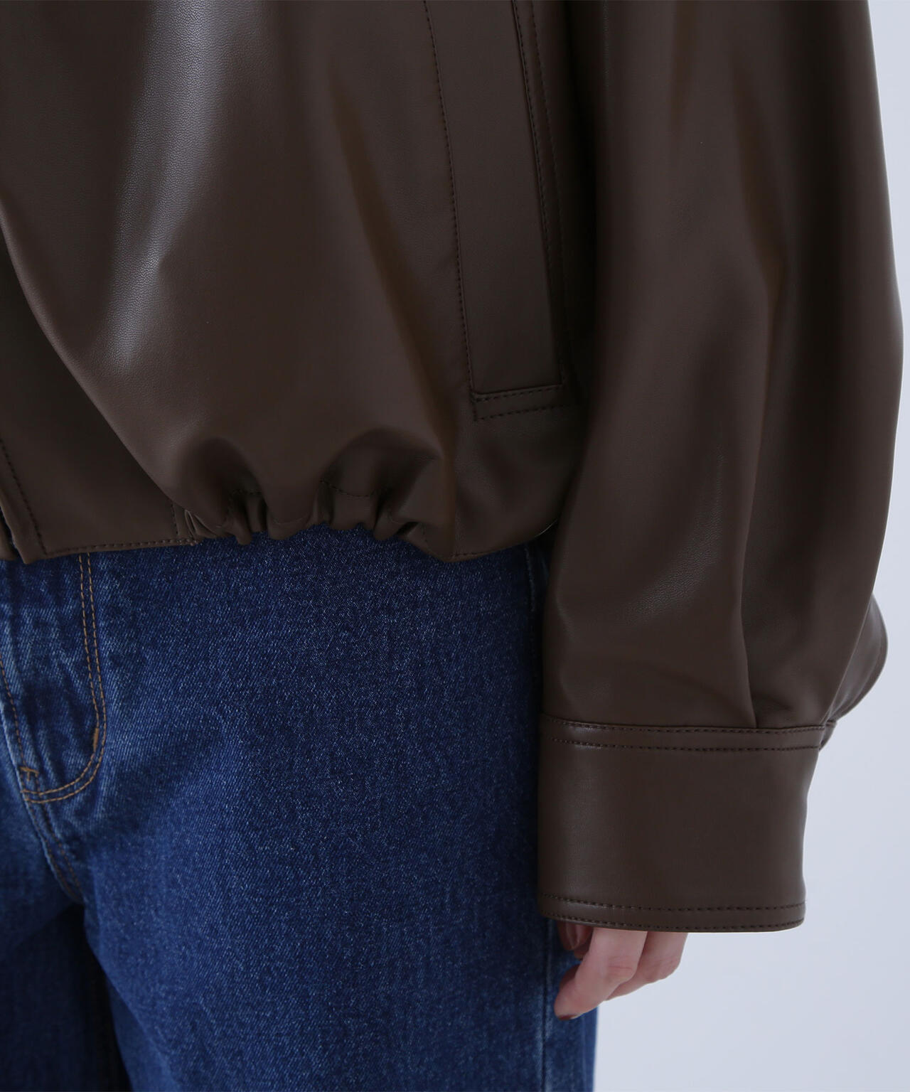 フェイクレザードロストブルゾン