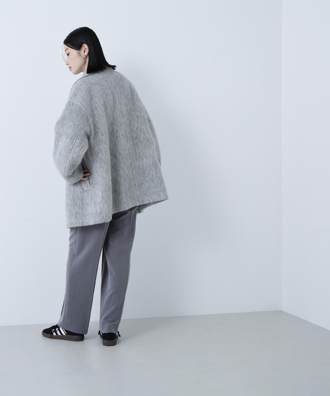 【Oggi掲載】スタンドネックシャギーミディコート