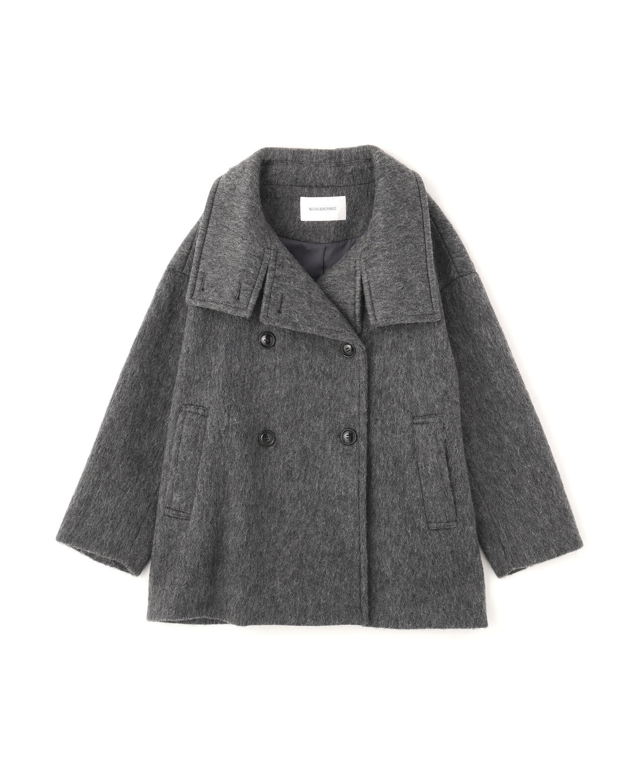 【Oggi掲載】スタンドネックシャギーミディコート