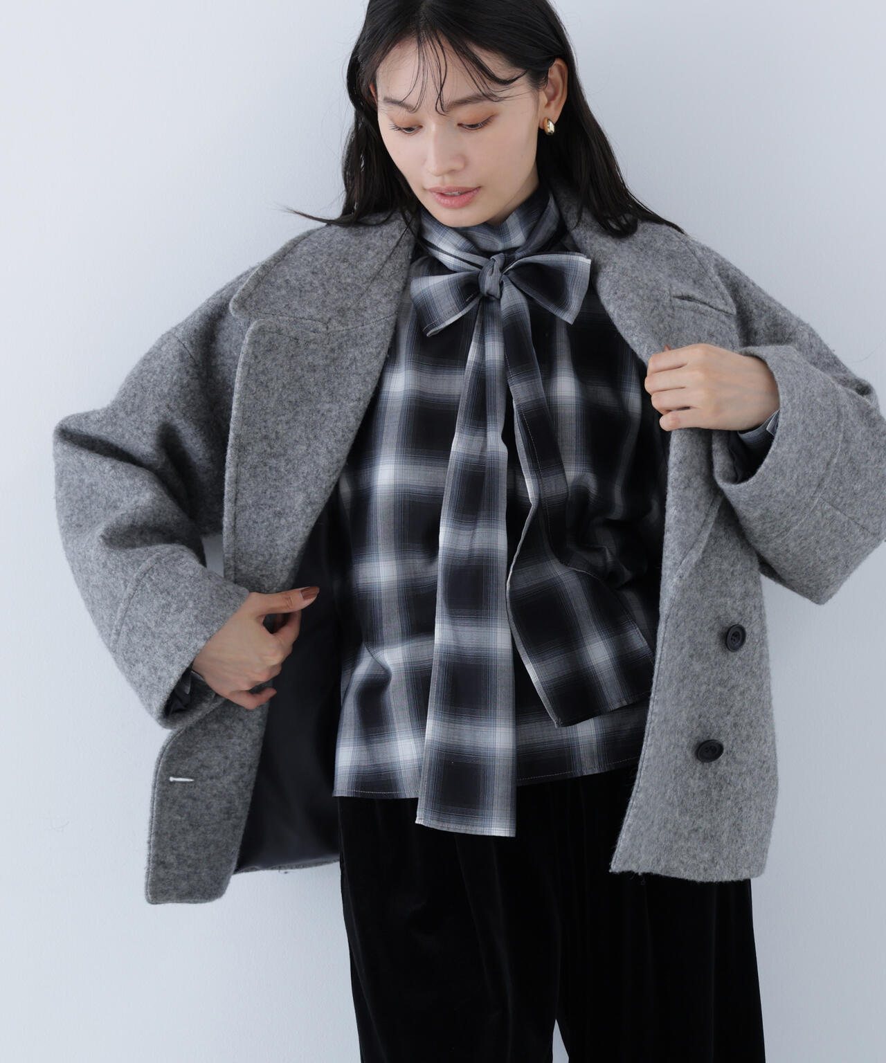 ウーリーフォルムハーフコート