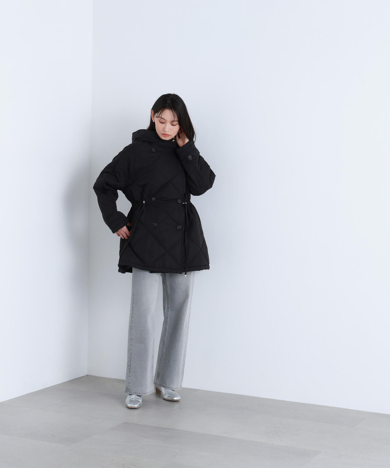 2wayダイヤキルティングブルゾン