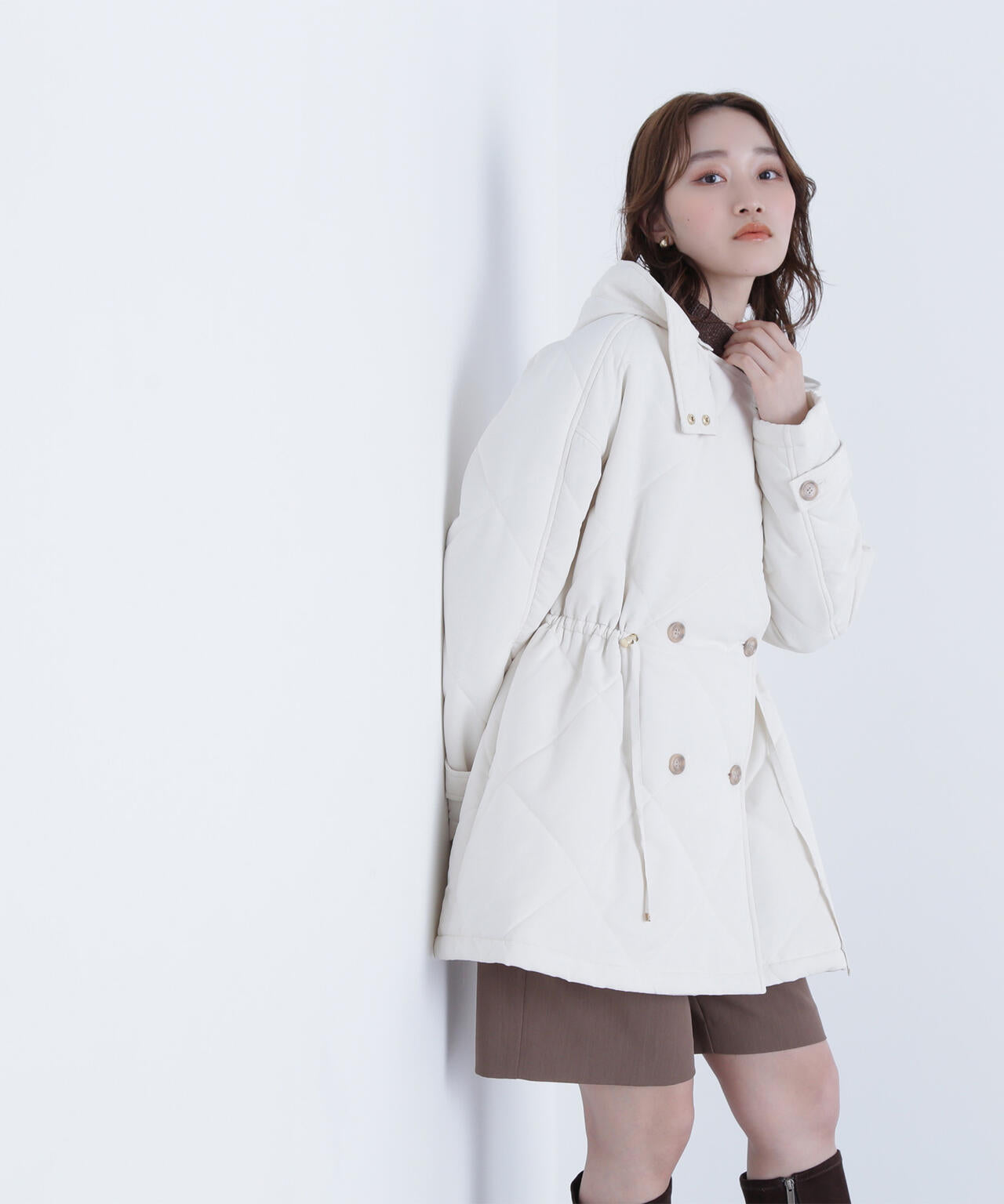 2wayダイヤキルティングブルゾン