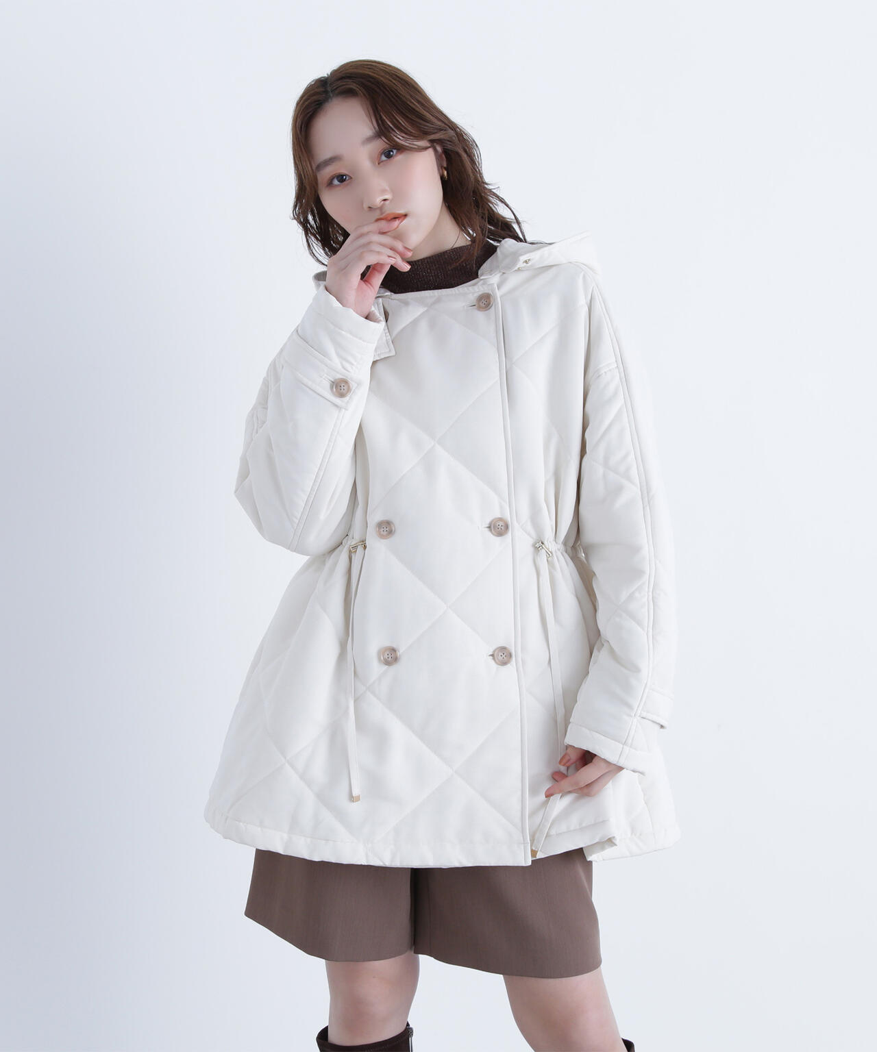 2wayダイヤキルティングブルゾン