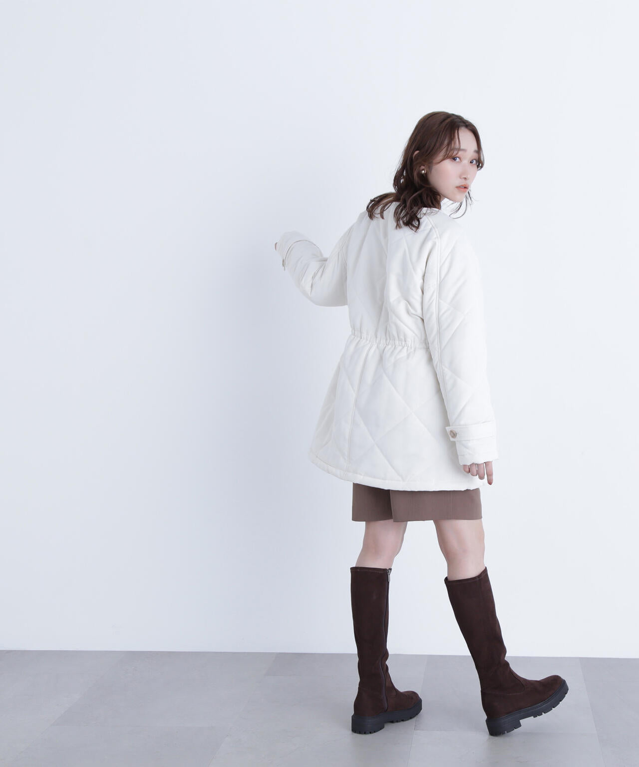 2wayダイヤキルティングブルゾン