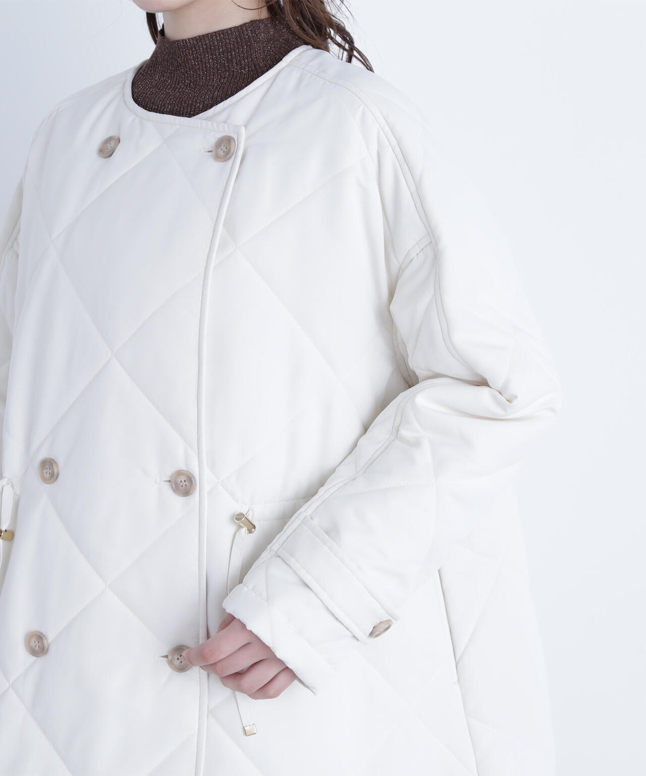 2wayダイヤキルティングブルゾン