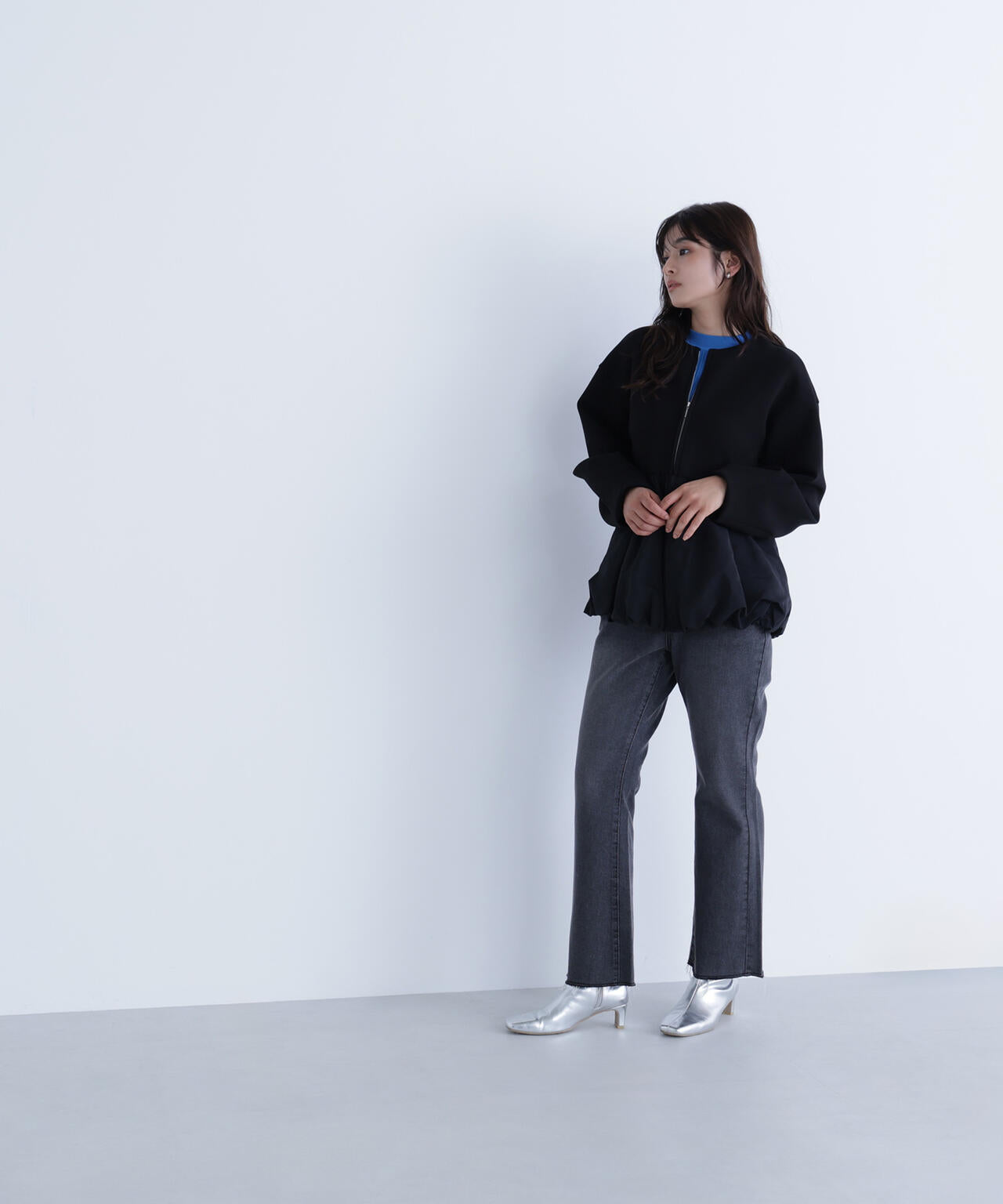 ダンボールドッキングペプラムブルゾン