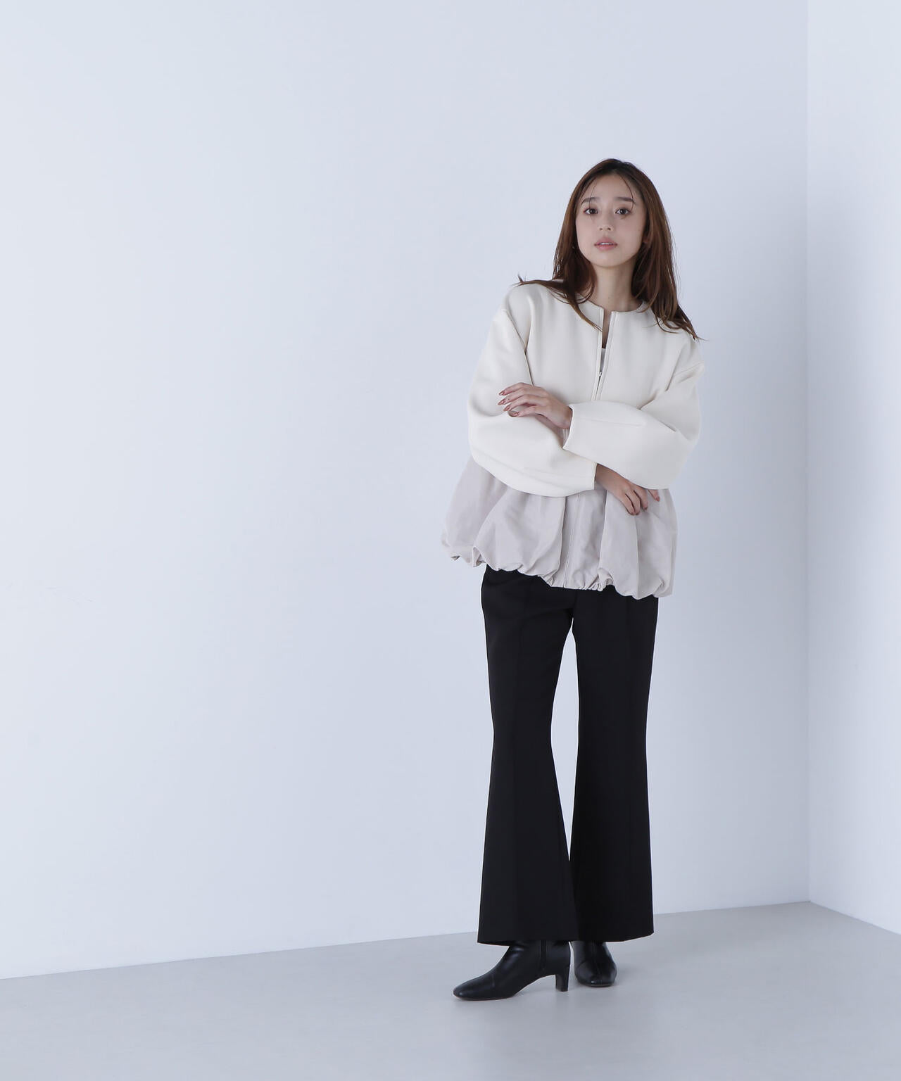 ダンボールドッキングペプラムブルゾン