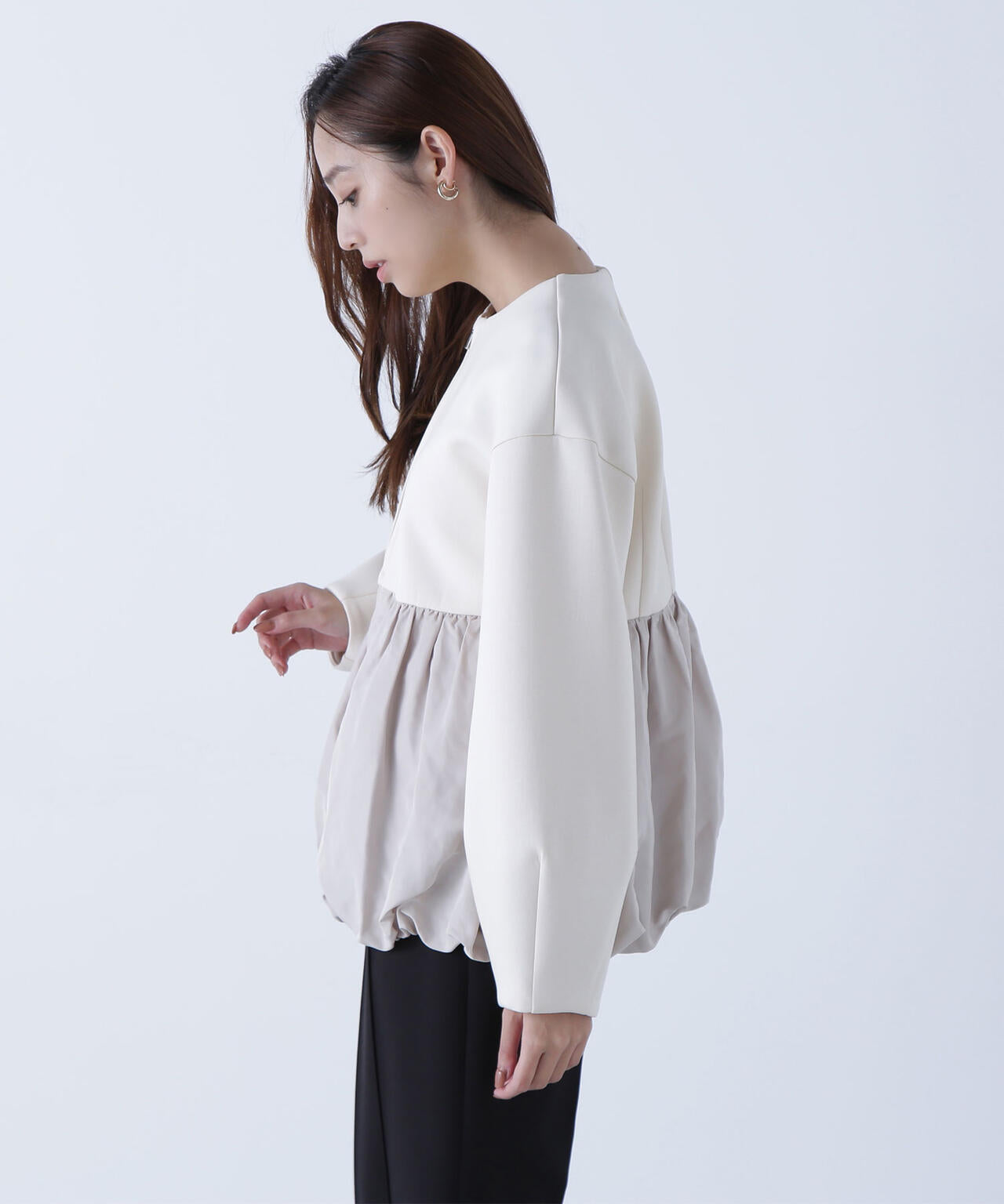 ダンボールドッキングペプラムブルゾン