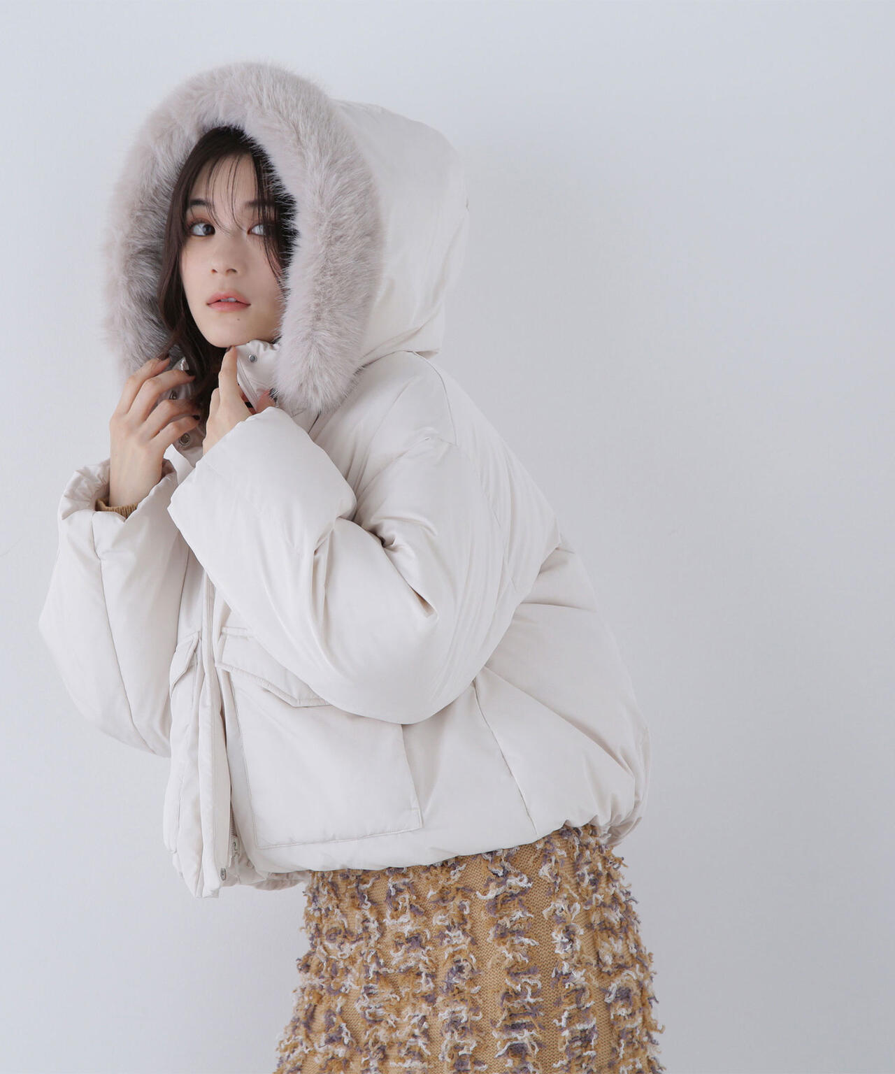 フードファーショートダウン