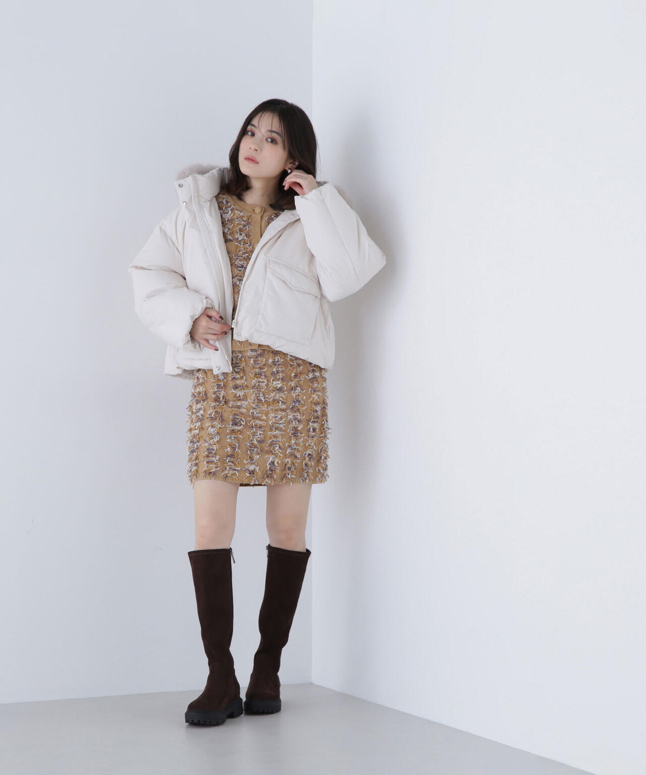 フードファーショートダウン