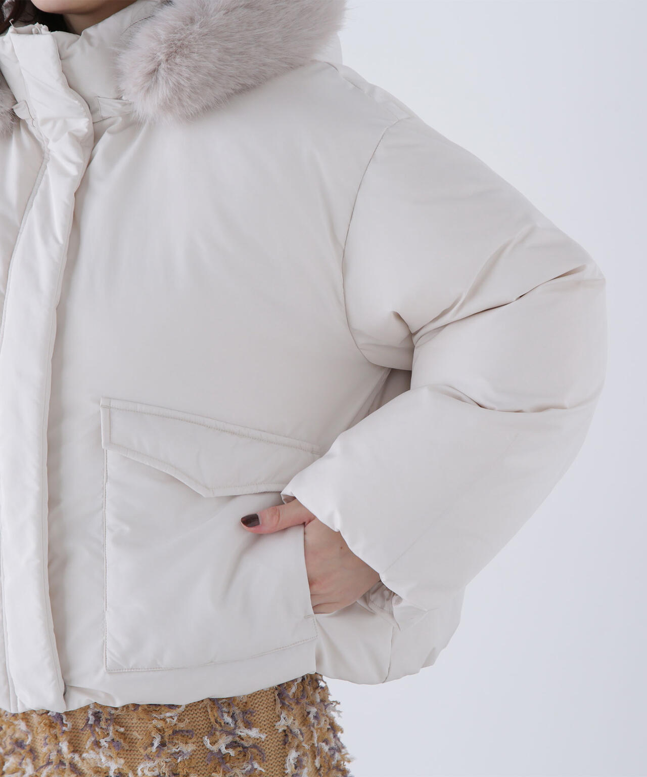 フードファーショートダウン