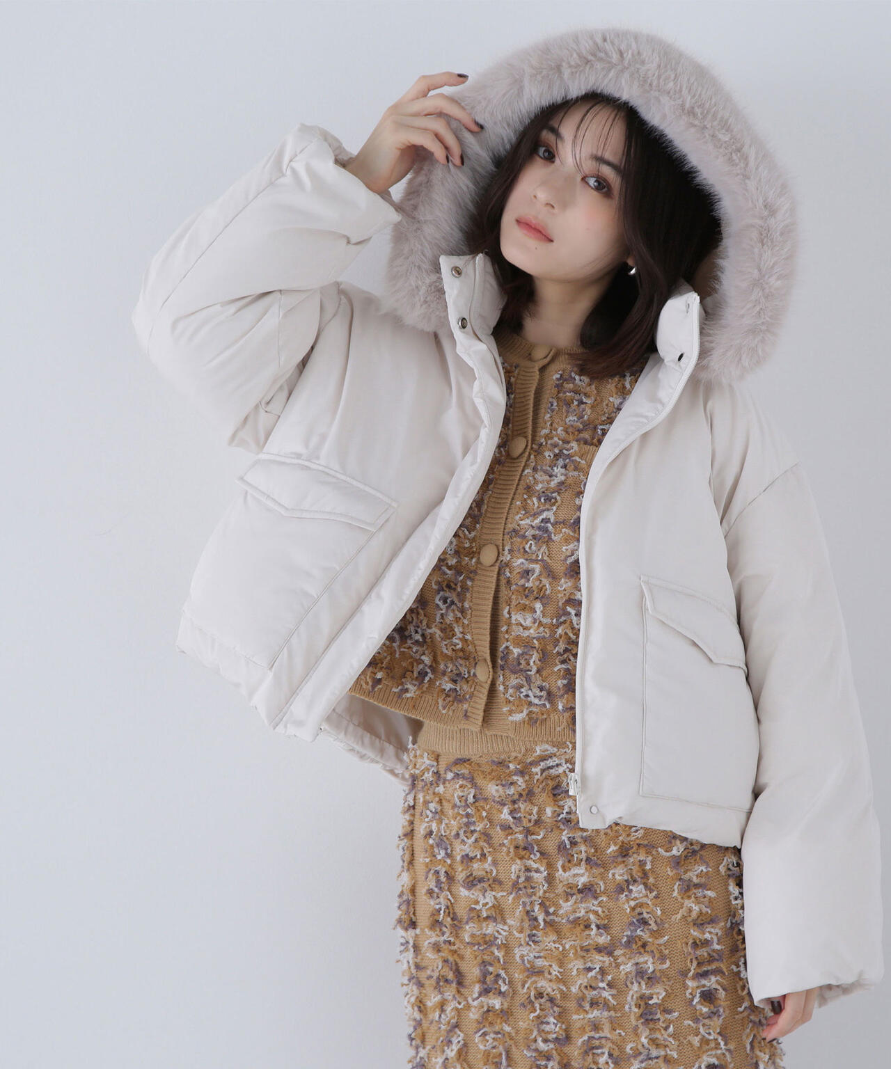 フードファーショートダウン