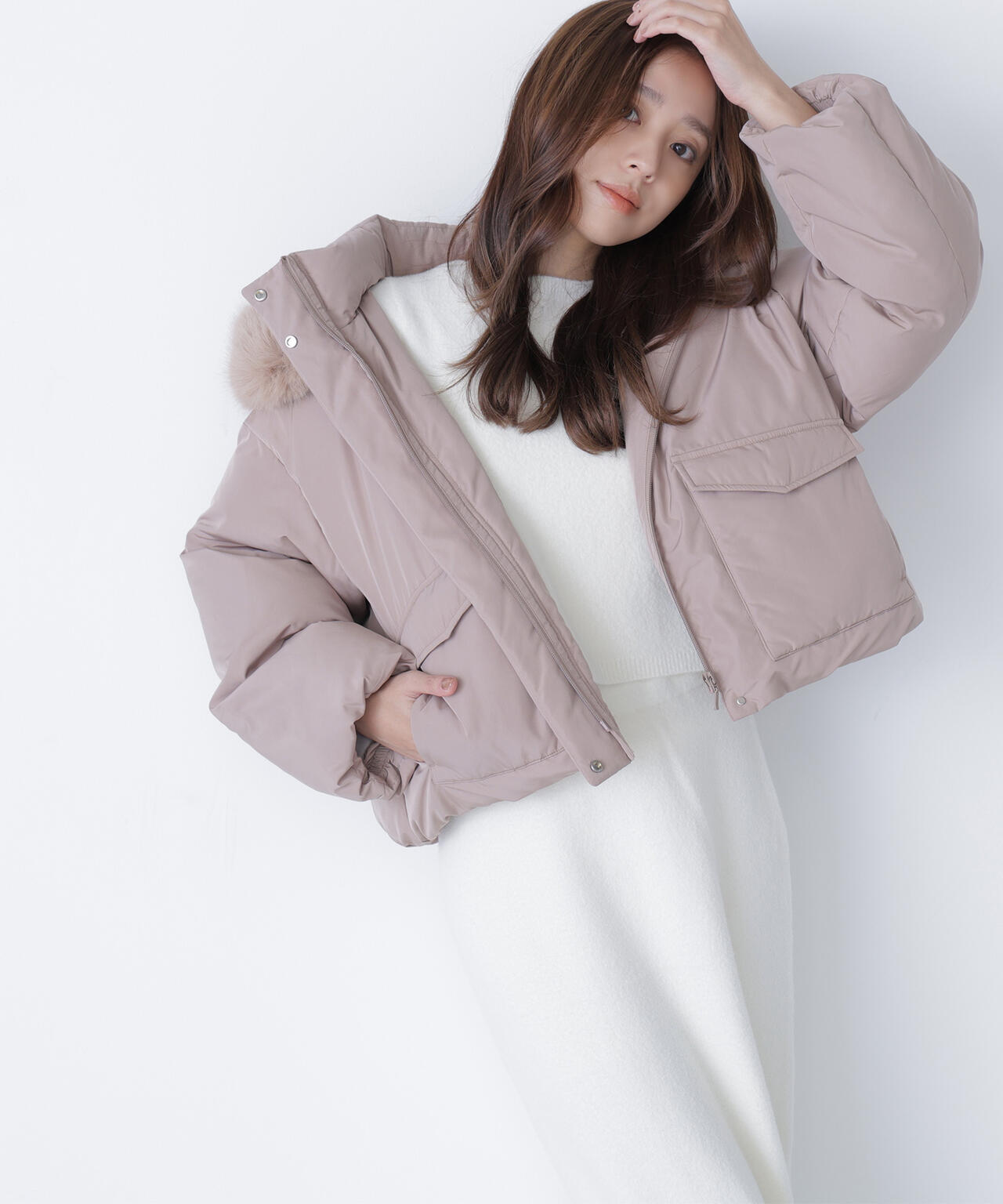 フードファーショートダウン