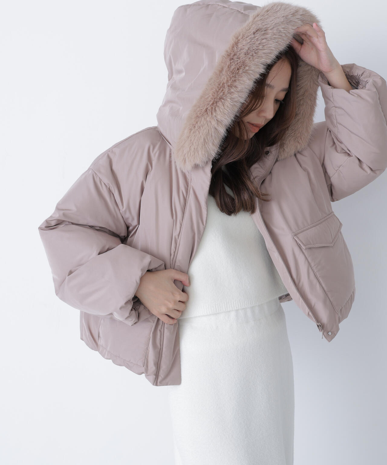 フードファーショートダウン