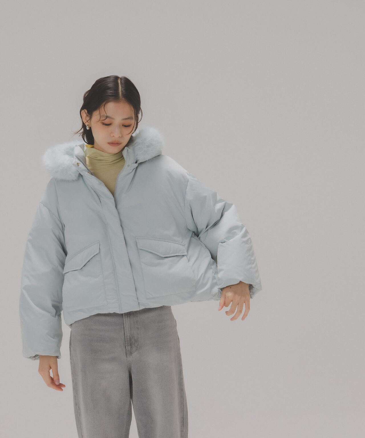 フードファーショートダウン