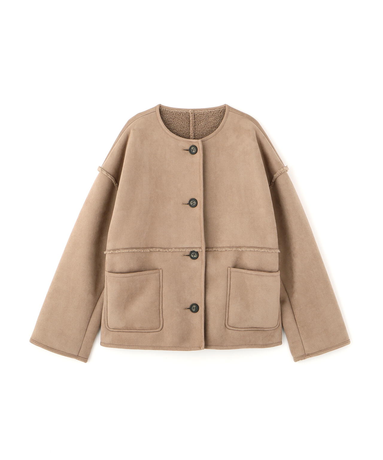 リバーシブルフェイクスウェードコート