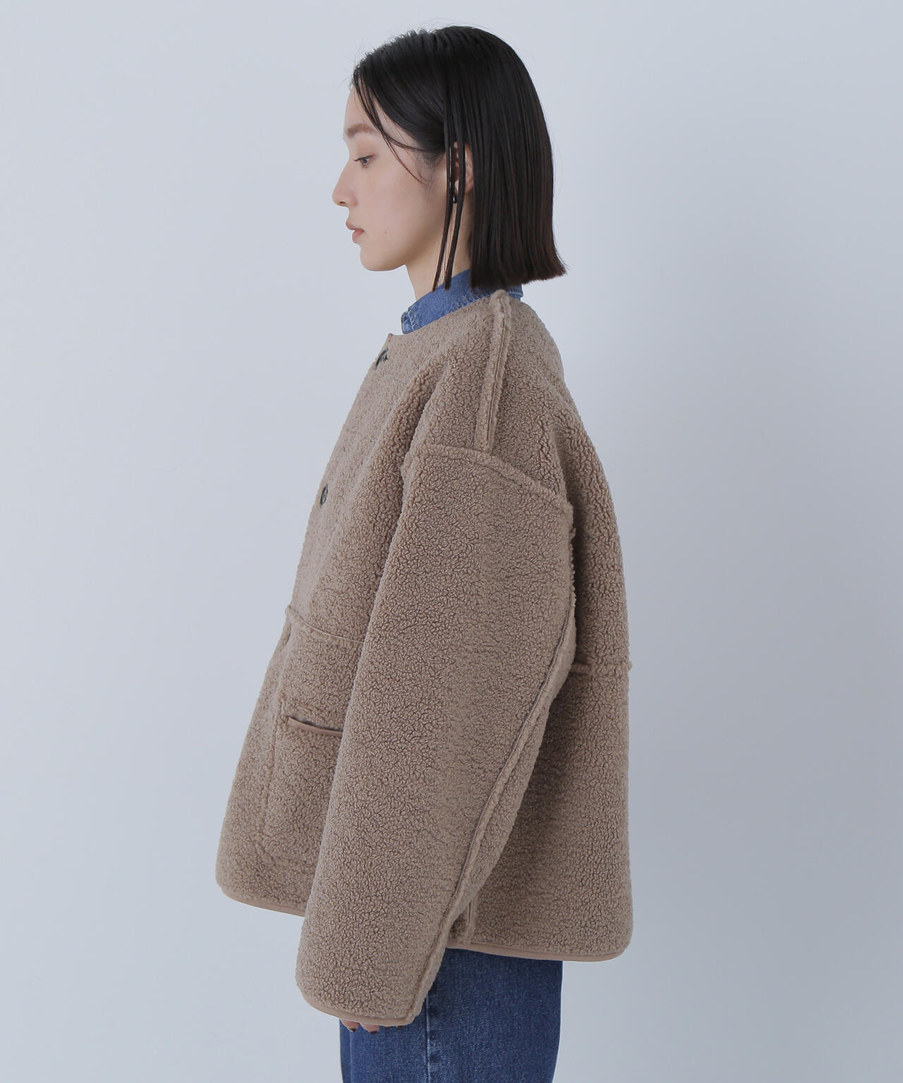 リバーシブルフェイクスウェードコート