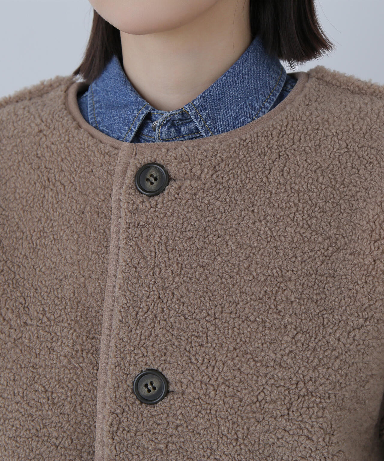 リバーシブルフェイクスウェードコート