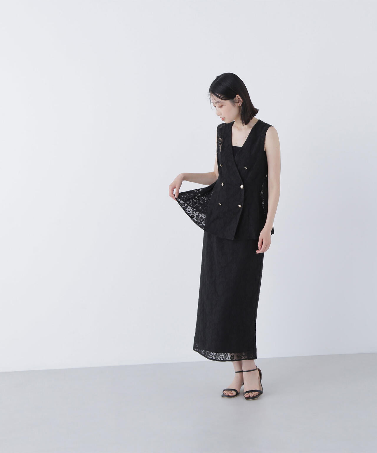 メッシュレース SETUP ジレ