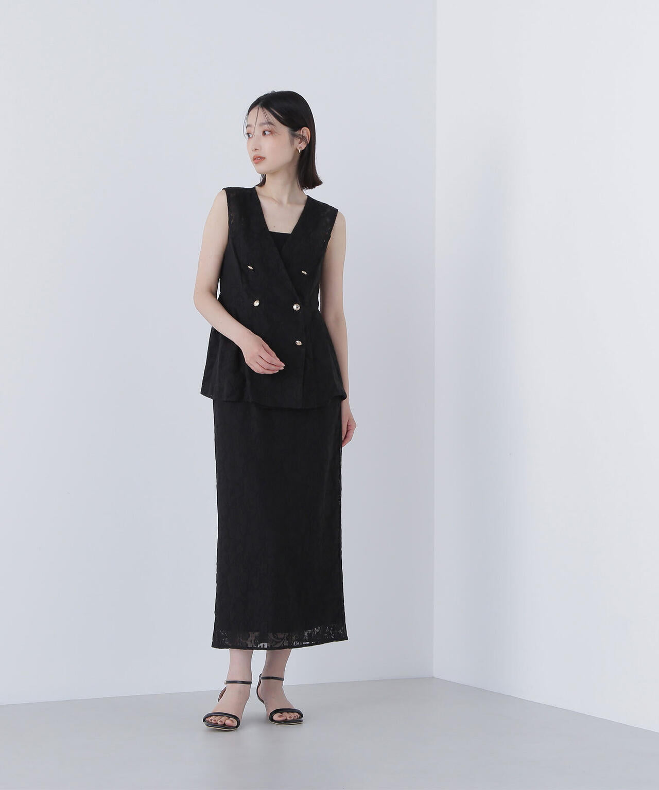 メッシュレース SETUP ジレ*