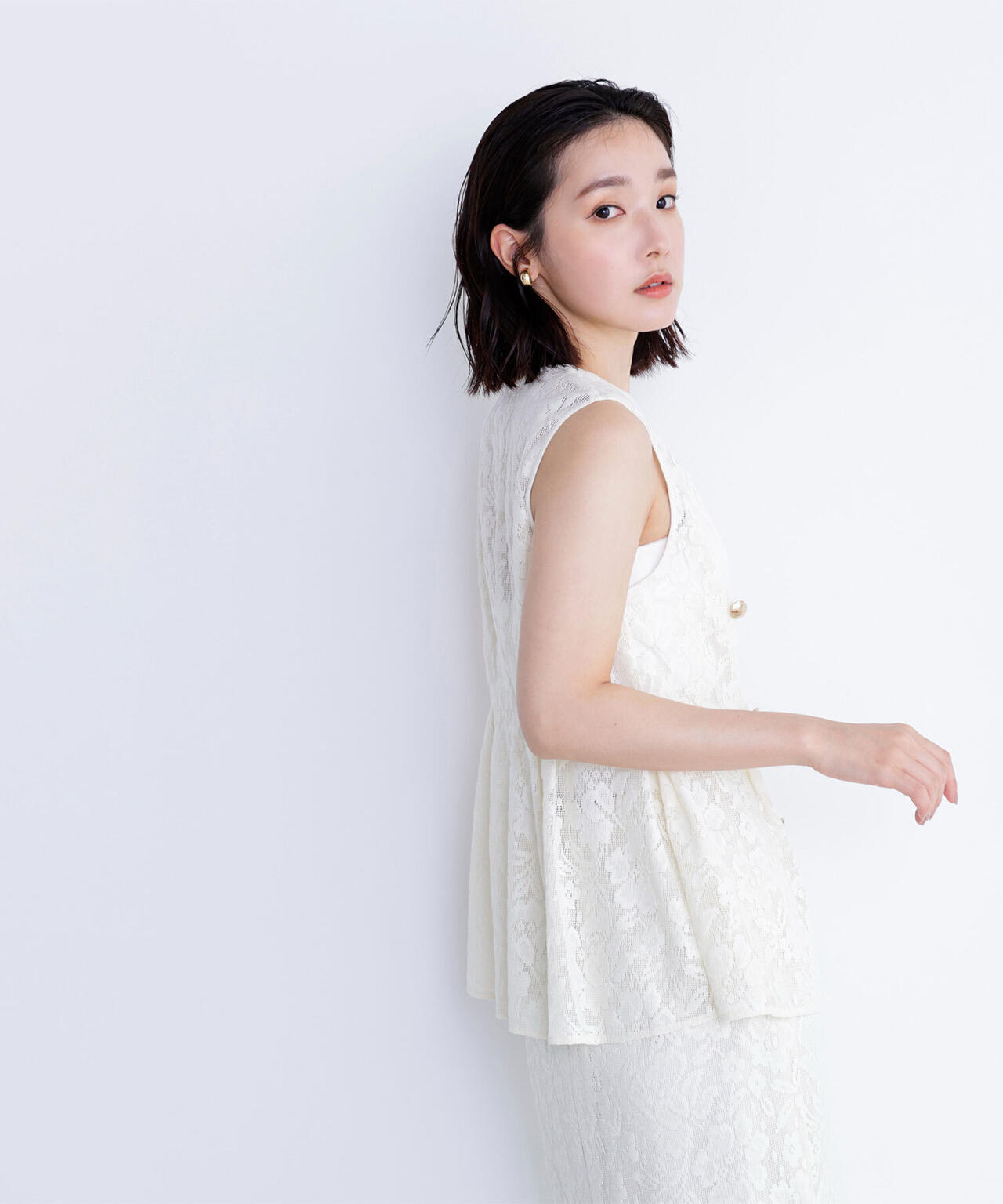メッシュレース SETUP ジレ*