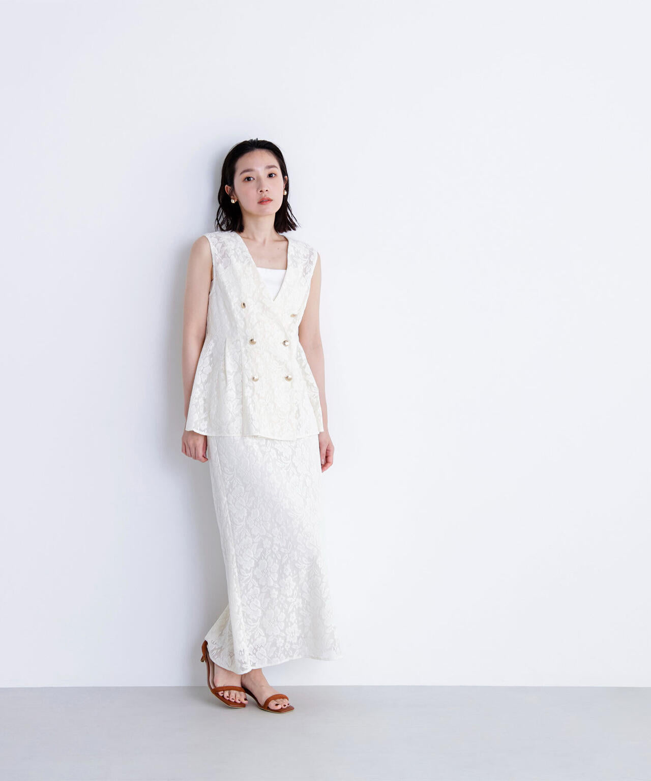 メッシュレース SETUP ジレ