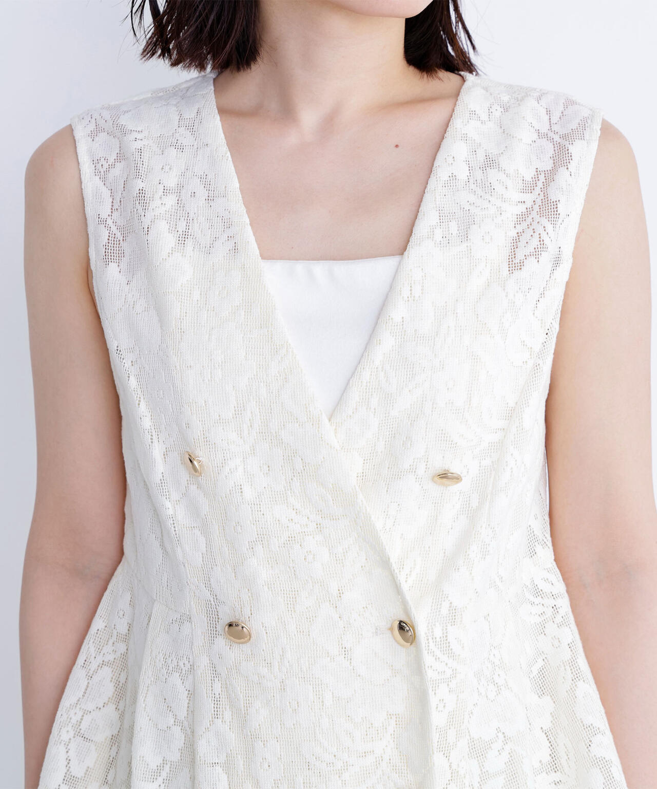 メッシュレース SETUP ジレ