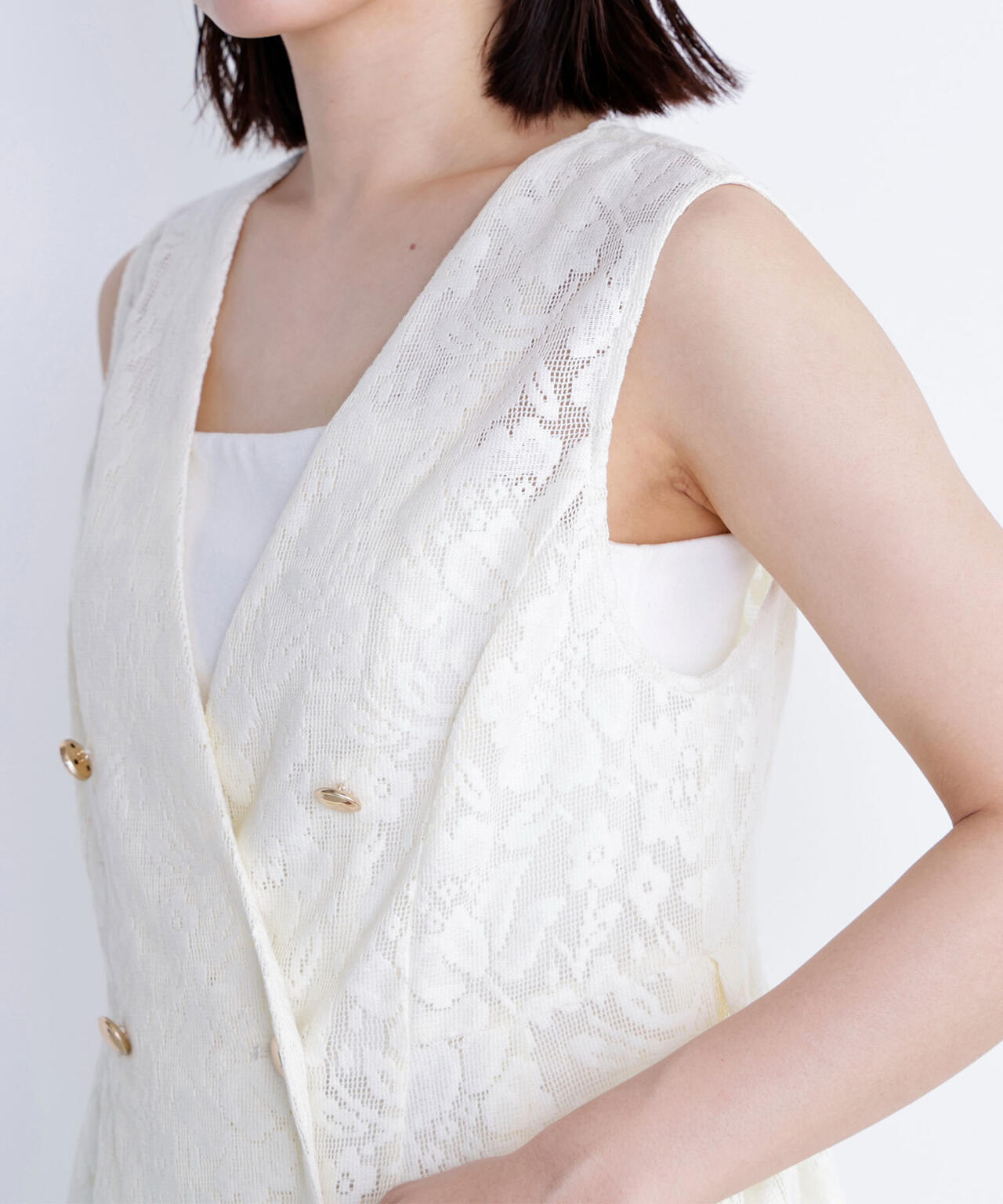 メッシュレース SETUP ジレ