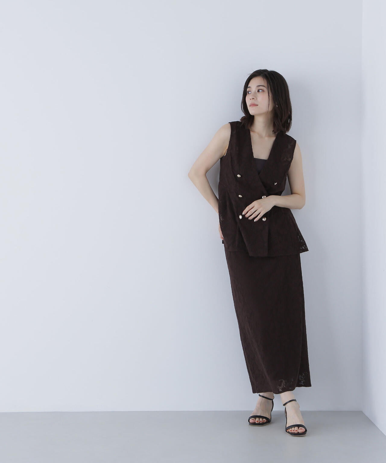 メッシュレース SETUP ジレ*