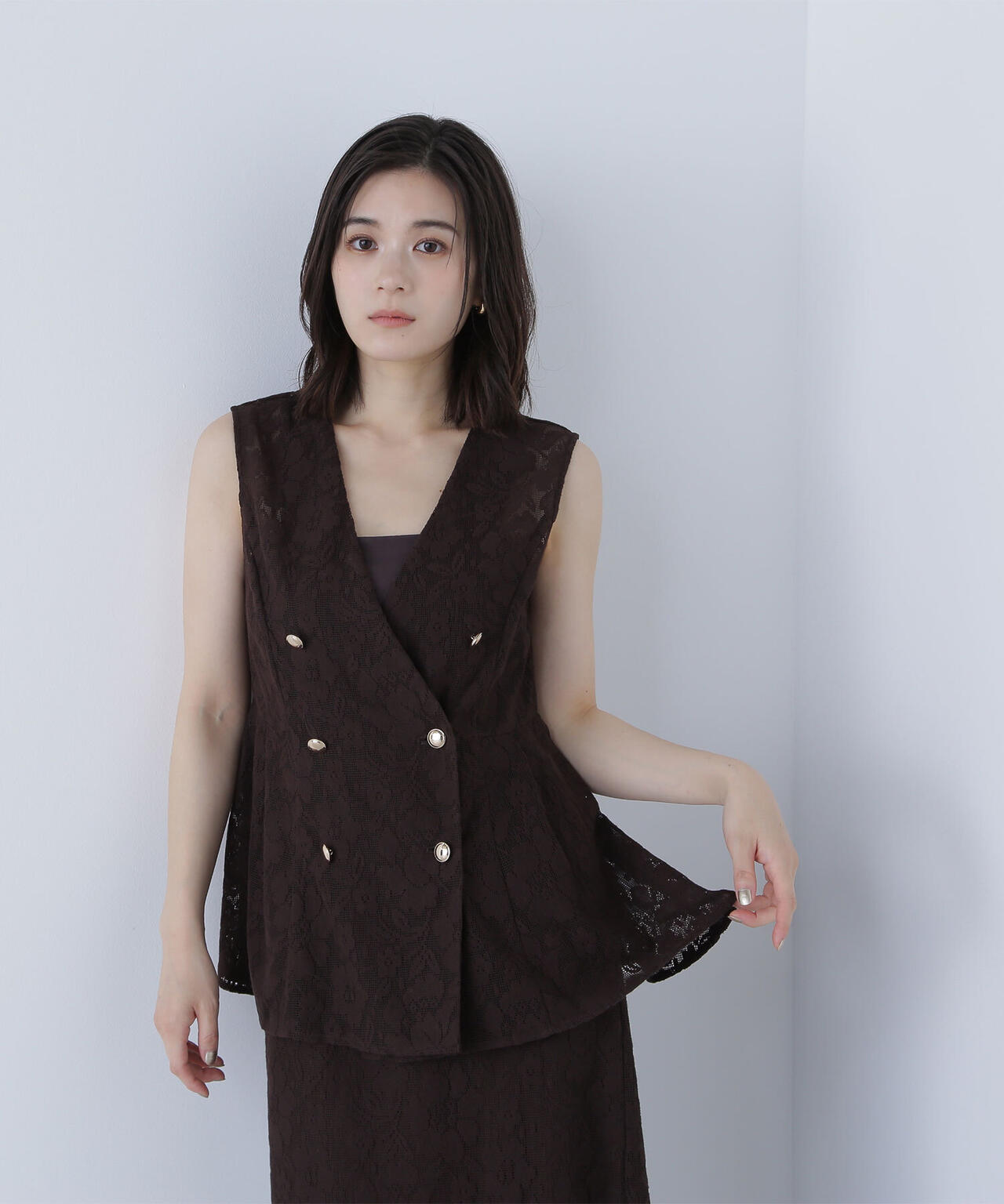メッシュレース SETUP ジレ*