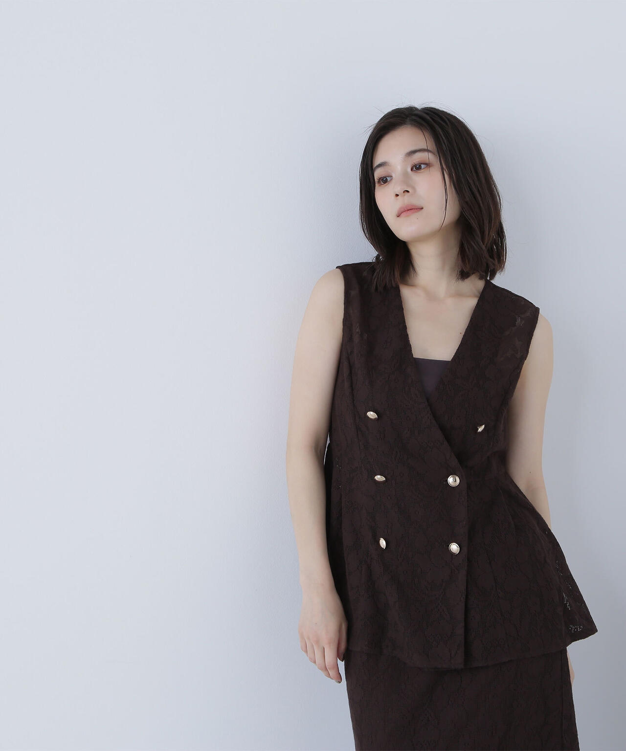 メッシュレース SETUP ジレ