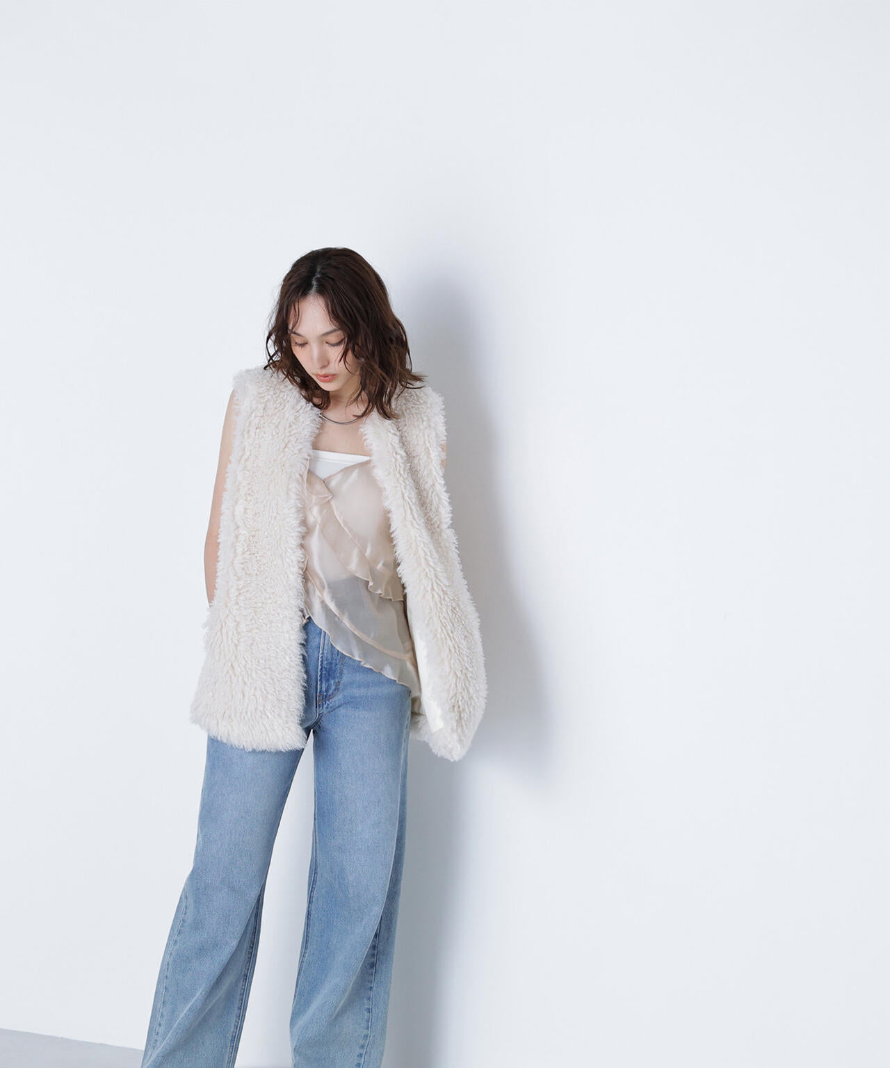 【BLANC】カーリーフェイクファージレ