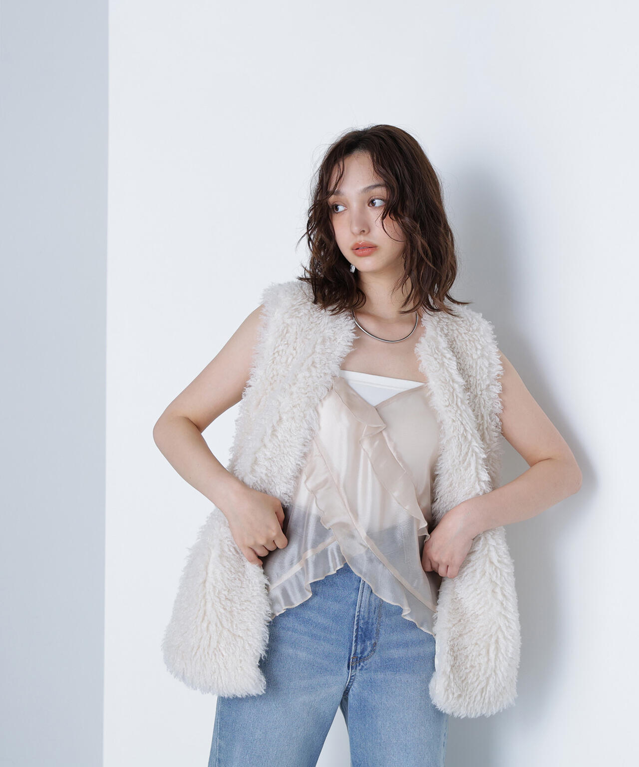 【BLANC】カーリーフェイクファージレ