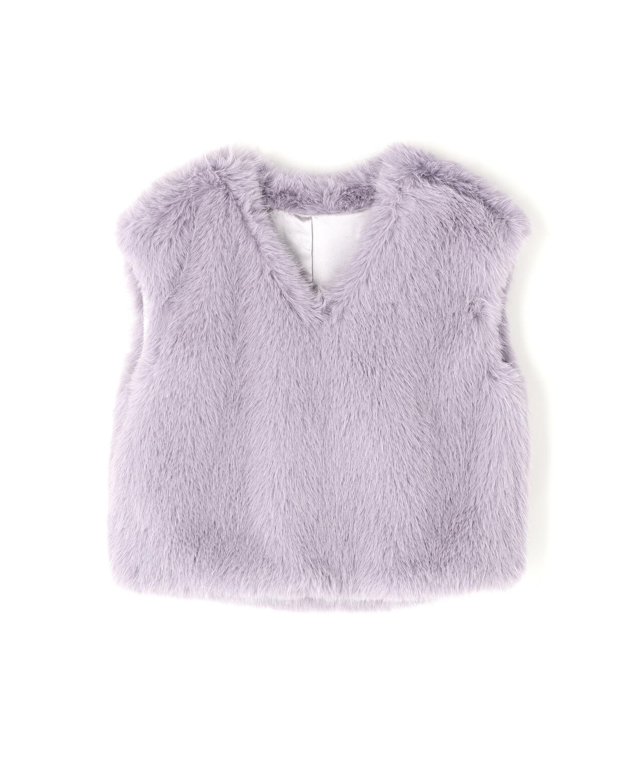 【BLANC】フェイクファーショートベスト
