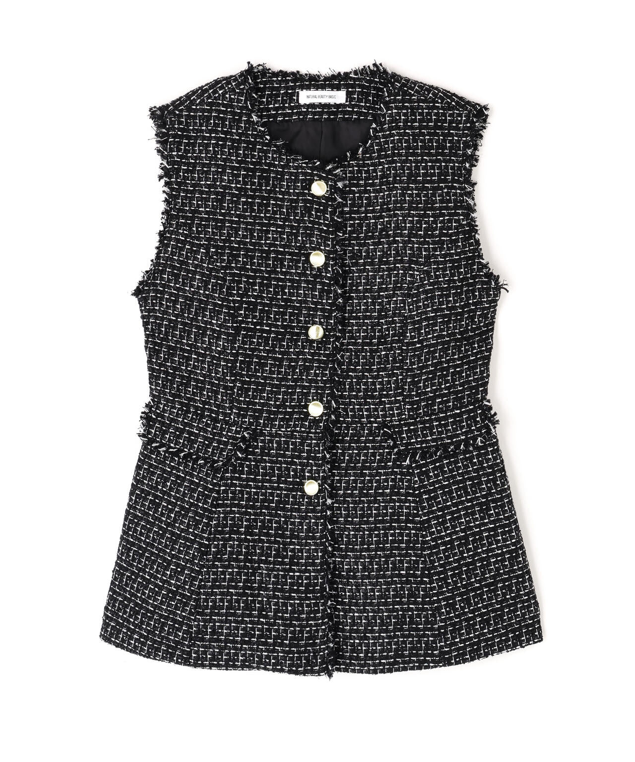 ツイードペプラムジレ