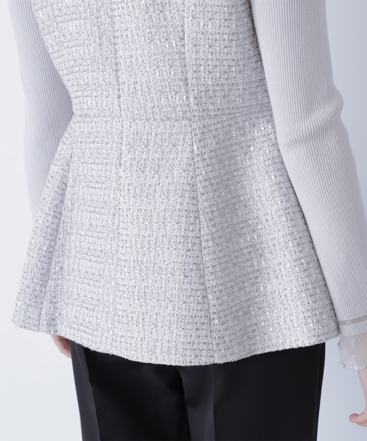 ツイードペプラムジレ