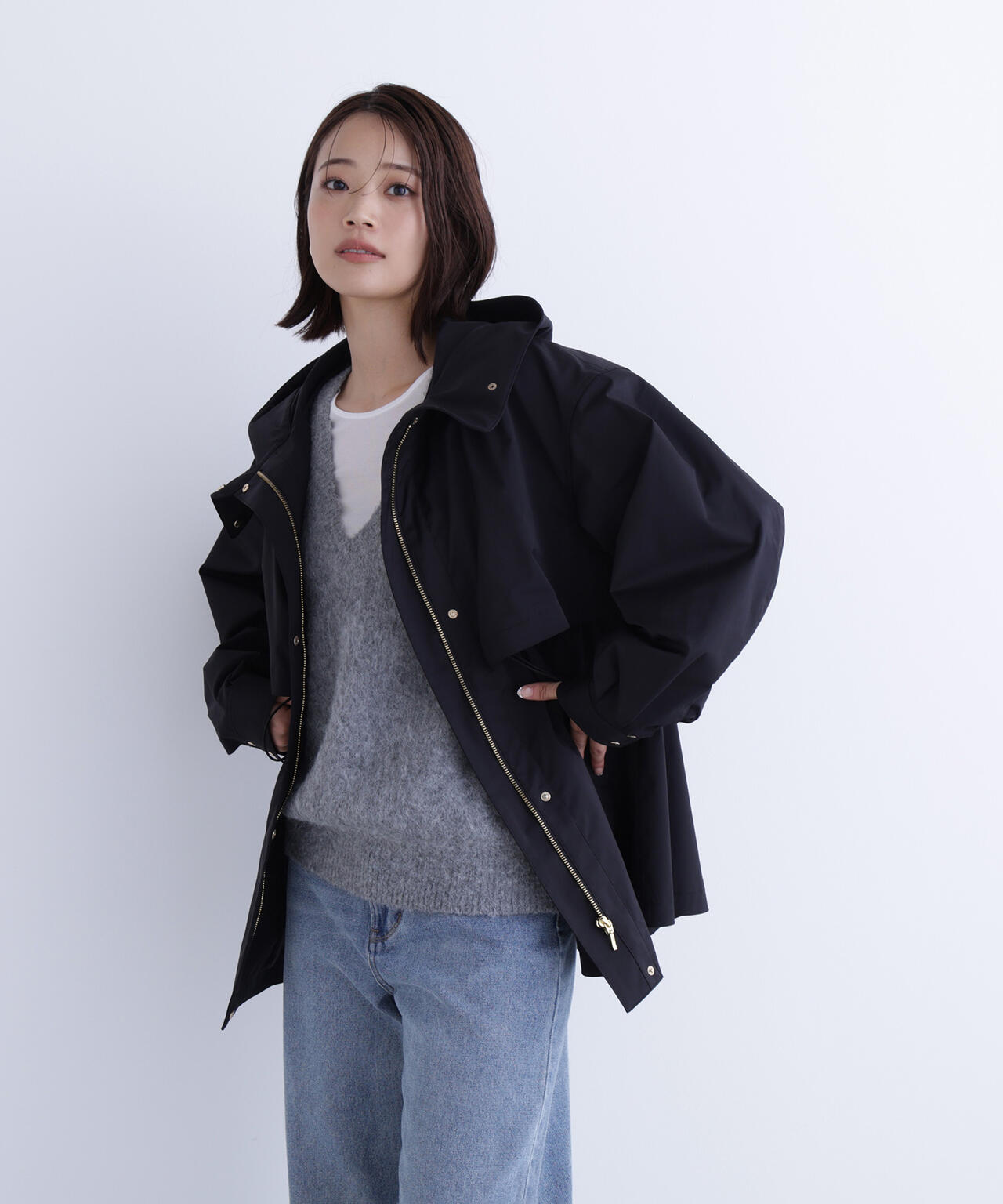 フーディードロストブルゾン