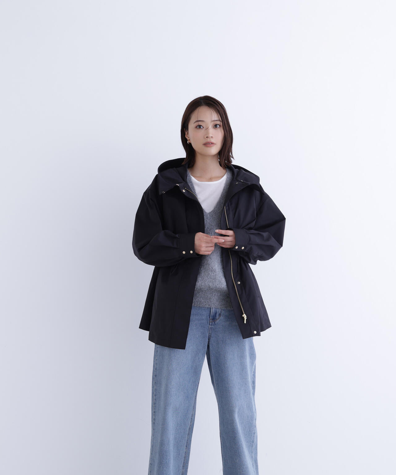 フーディードロストブルゾン