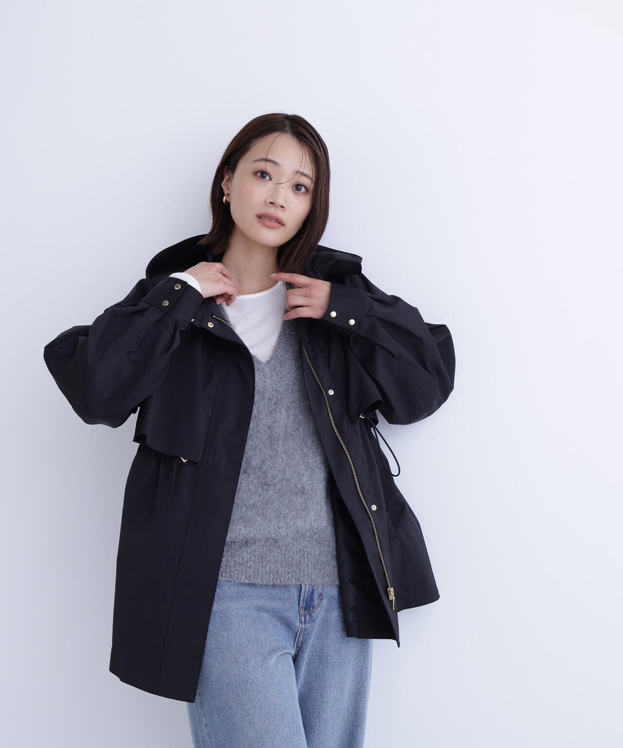 フーディードロストブルゾン