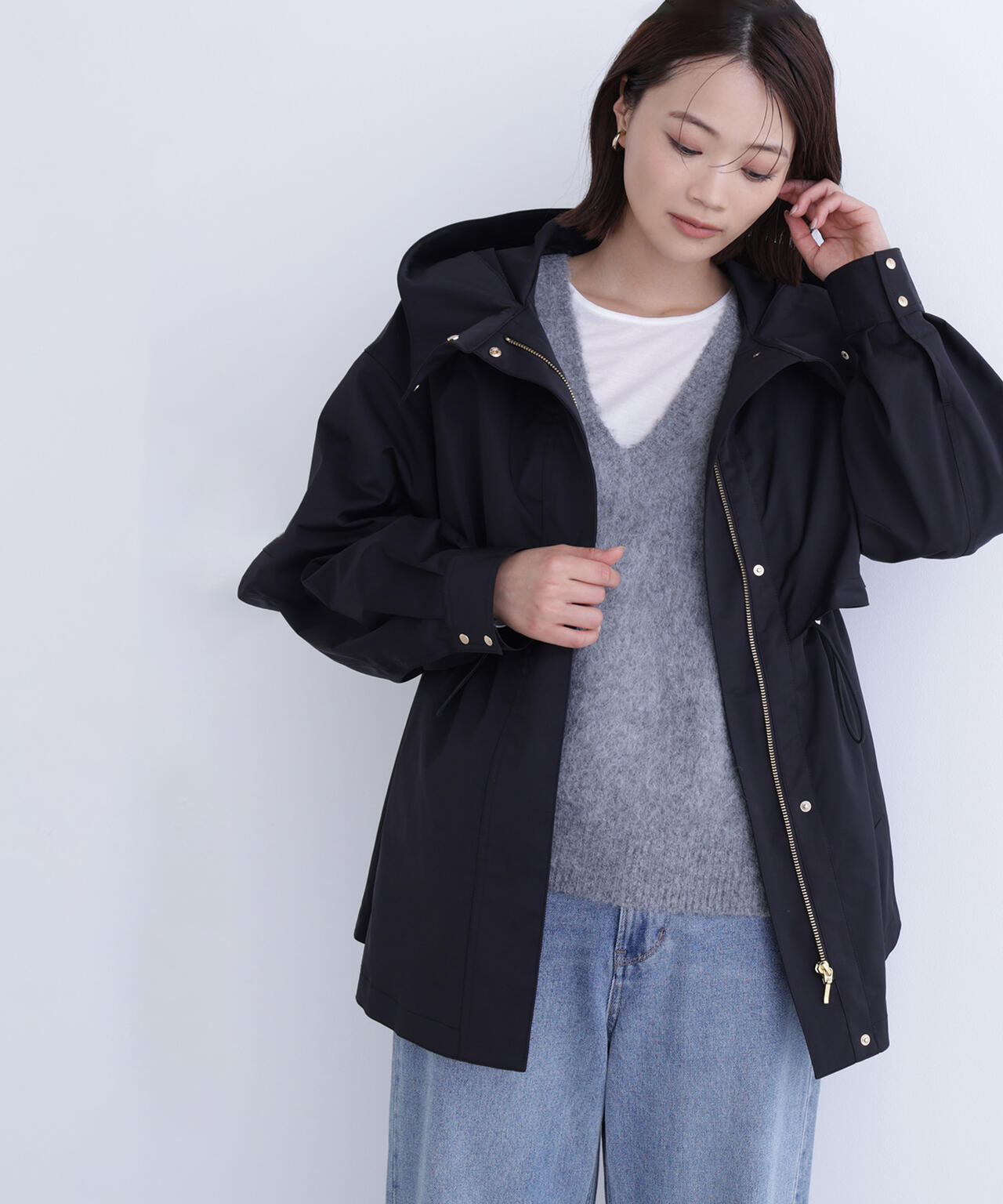 フーディードロストブルゾン