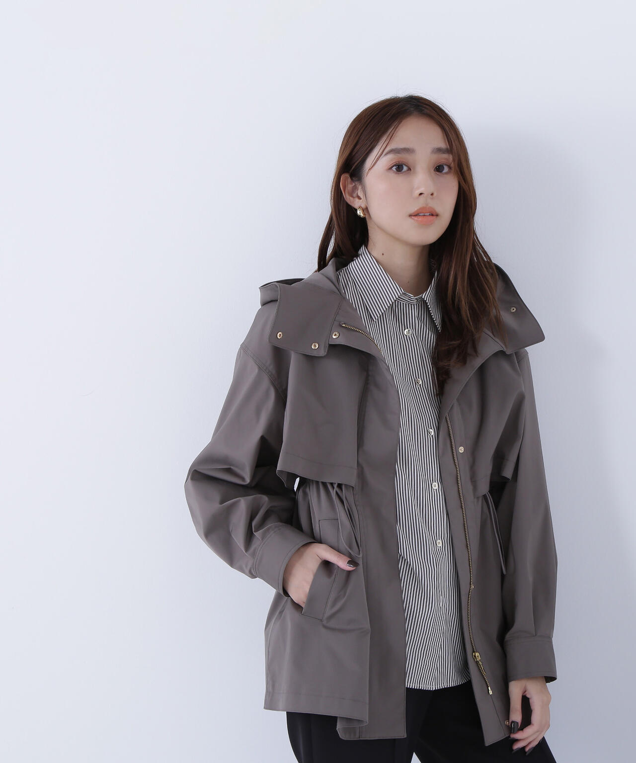 フーディードロストブルゾン