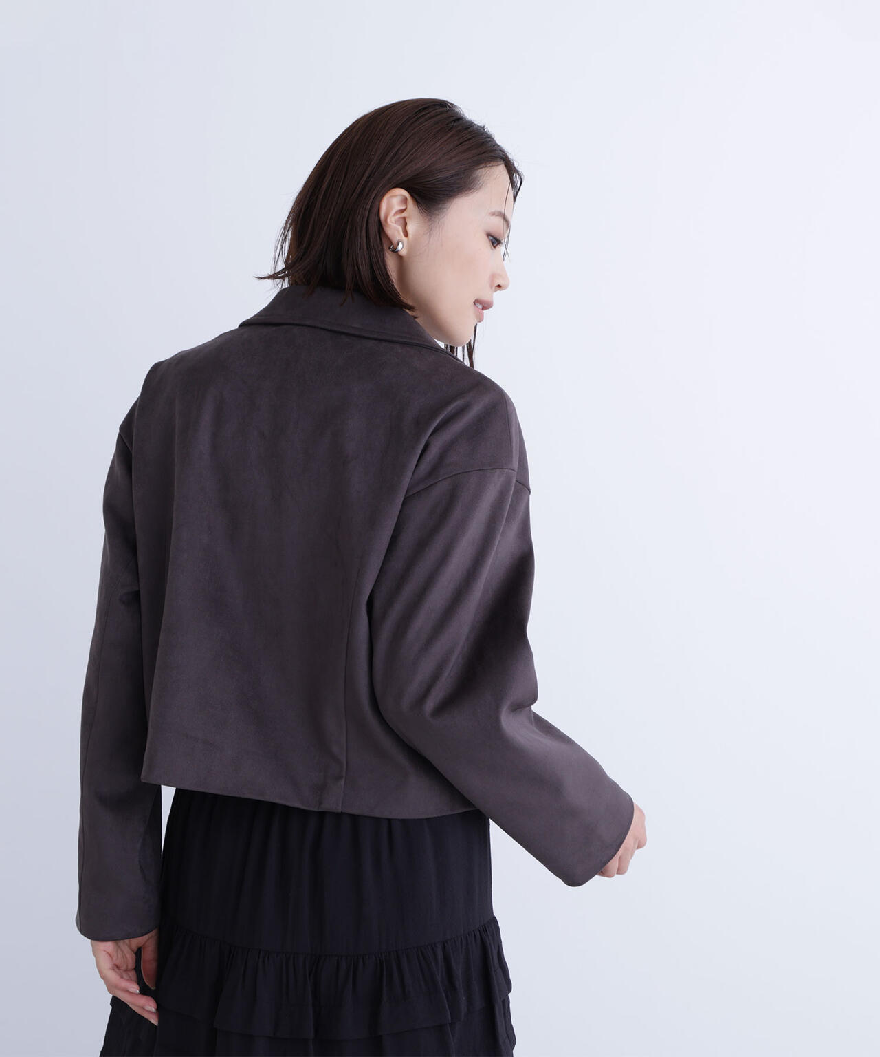 【Oggi掲載】ステンカラーフェイクスエードブルゾン