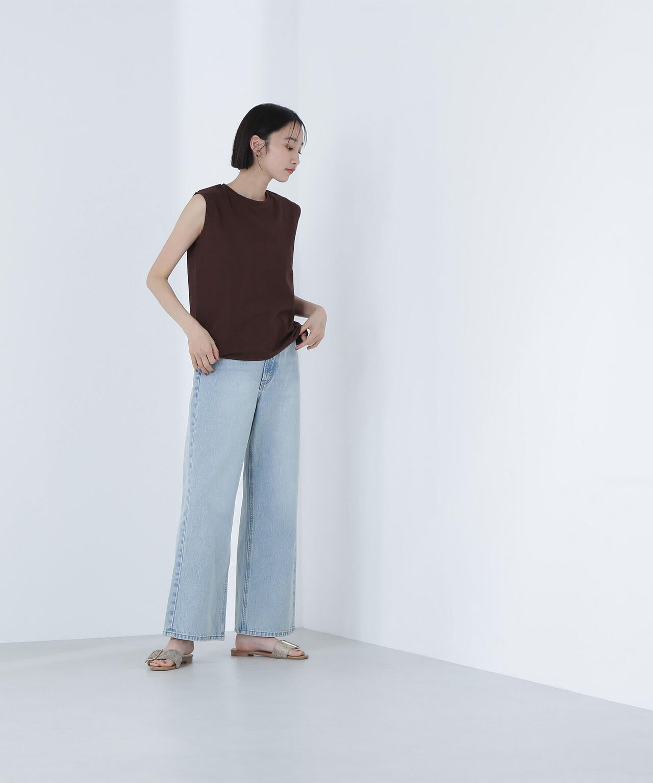 【Oggi掲載】メタルプレートノースリーブカットソー