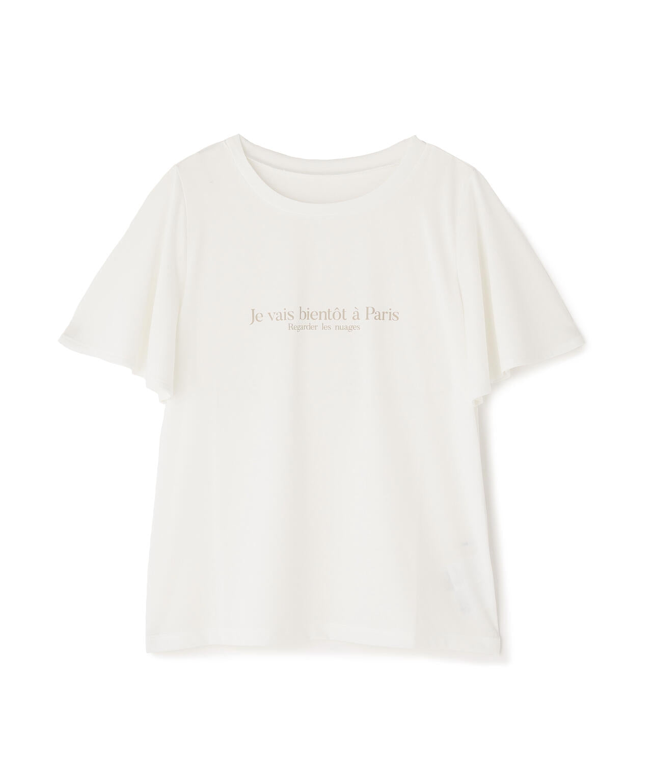 フレアスリーブロゴTシャツ*