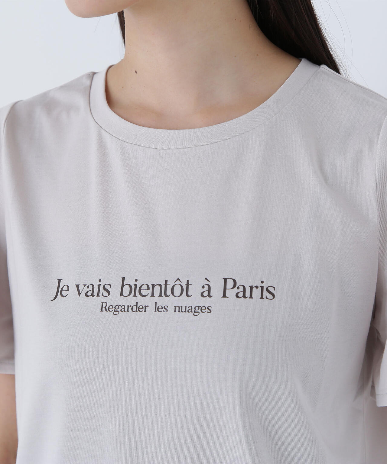 フレアスリーブロゴTシャツ*