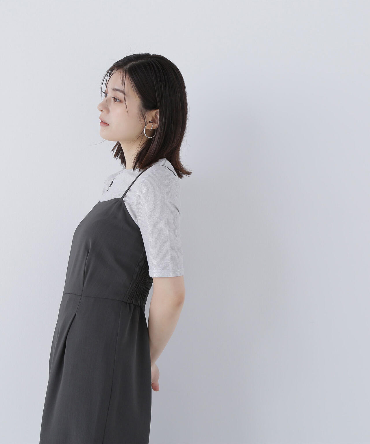 ラメリブカットソー